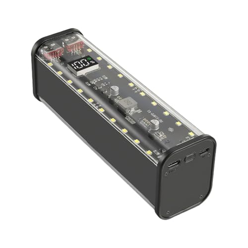 vreplrse DIY Kit Schnellladung Mobile Power Case Shell für Schnellladung Batteriehalter Gehäuse Ausgangsstromfähigkeit, Schwarzer Rand von vreplrse