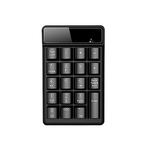 vreplrse Kabelgebundene numerische Tastatur, wasserdicht, mechanisch, 2,4 G, Digitale Tastatur, tragbare wiederaufladbare Zahlentastatur für Laptop PC von vreplrse