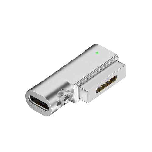 vreplrse Stabiles Laden mit magnetischer Schnittstelle für Laptop PD Schnelllade USB C Adapter Anschluss, Aluminiumlegierung, Keine Schwärzung von vreplrse