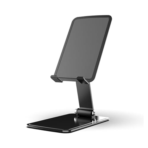 vreplrse Universeller Faltbarer Handyhalter, Winkel mit Leichtigkeit, Schreibtisch Handyhalter, Metall Handyständer, Tablet Ständer, Waffenfarbe von vreplrse