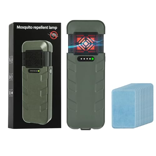 vsshe 3-in-1 Elektrischer Mückenschutz mit Powerbank & SOS-Taschenlampe | Elektro Mückenschutzmittel, Tragbarer Insektenschutz für Outdoor, Camping, Backpacker | 9600mAh, 2 Modi, Doppelseitige Heizung von vsshe