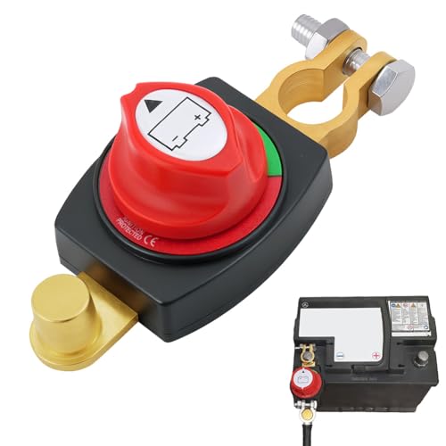 vsshe Batterie Trennschalter 12V-48V Batterieschalter, Batterietrennschalter Wasserdicht Schalter | Hauptschalter Stromschalter Akku Trennen Master für Auto LKW Boot Jacht Wohnwagen Motorrad KFZ, Rot vsshe Batterie Trennschalter 12V-48V Batterieschalter, Batterietrennschalter Wasserdicht Schalter | Hauptschalter Stromschalter Akku Trennen Master für Auto LKW Boot Jacht Wohnwagen Motorrad KFZ, Rot von vsshe