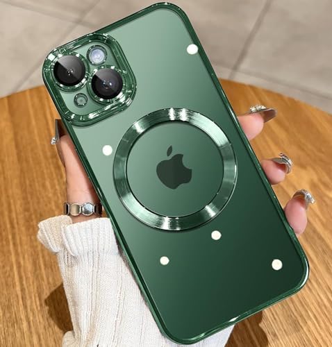 vumebao Handyhülle für iPhone 15 mit Magsafe, Nie Vergilbung Schlanke Transparente Handyhülle Anti-Kratzer Stoßfeste Tropfen Fallsicher Hülle mit Kameraschutz für iPhone 15-Grün vumebao Handyhülle für iPhone 15 mit Magsafe, Nie Vergilbung Schlanke Transparente Handyhülle Anti-Kratzer Stoßfeste Tropfen Fallsicher Hülle mit Kameraschutz für iPhone 15-Grün von vumebao