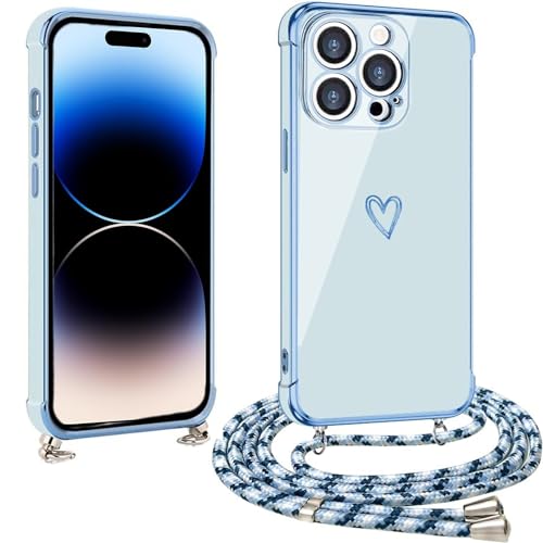 vumebao Handykette für iPhone 14 Pro Max Hülle mit Band, Handyhülle Herz Love Design Silikon Bumper Kordel, TPU Dünn Stoßfeste Case Schutzhülle kompatibel mit iPhone 14 Pro Max für Frauen und Mädchen vumebao Handykette für iPhone 14 Pro Max Hülle mit Band, Handyhülle Herz Love Design Silikon Bumper Kordel, TPU Dünn Stoßfeste Case Schutzhülle kompatibel mit iPhone 14 Pro Max für Frauen und Mädchen von vumebao