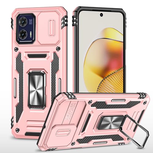 vumebao Schutz Hülle für Motorola Moto G73 Mit Drehbare Halterung, Handyhülle für Motorola Moto G73, Schiebe Kamera Abdeckung, Militär stoßfeste und kollisionsfeste-Rosa vumebao Schutz Hülle für Motorola Moto G73 Mit Drehbare Halterung, Handyhülle für Motorola Moto G73, Schiebe Kamera Abdeckung, Militär stoßfeste und kollisionsfeste-Rosa von vumebao