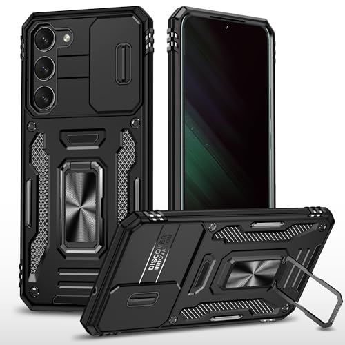 vumebao Schutz Hülle für Samsung S23 Mit Drehbare Halterung, Handyhülle für Samsung S23, Schiebe Kamera Abdeckung, Militär stoßfeste und kollisionsfeste-Schwarz vumebao Schutz Hülle für Samsung S23 Mit Drehbare Halterung, Handyhülle für Samsung S23, Schiebe Kamera Abdeckung, Militär stoßfeste und kollisionsfeste-Schwarz von vumebao