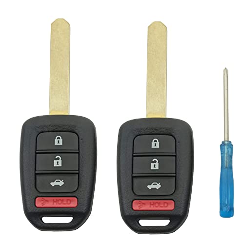 vurbemes Ersatz-Schlüsselanhänger-Abdeckung für Honda 2016–2017 Accord 2016–2019 Civic 2014–2015 CR-V Keyless Entry Schlüsselanhänger (Schwarz 2) von vurbemes
