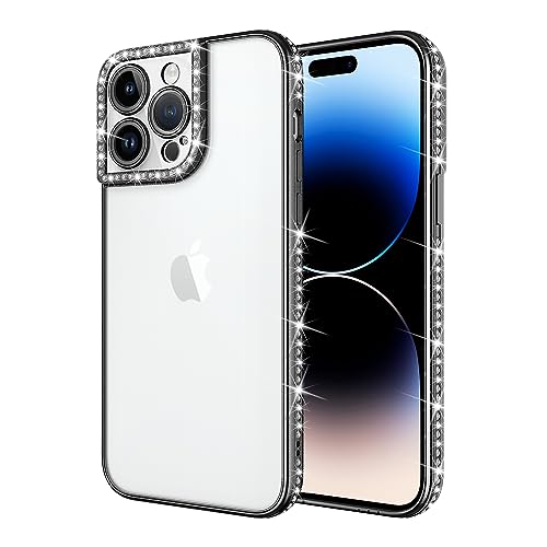 wahhle Entworfen für iPhone 11 Pro Glitzer Hülle, Luxus Plating Cute Bling Diamond Inlay Handyhülle für Frauen Mädchen mit Bling Kameraschutz von wahhle