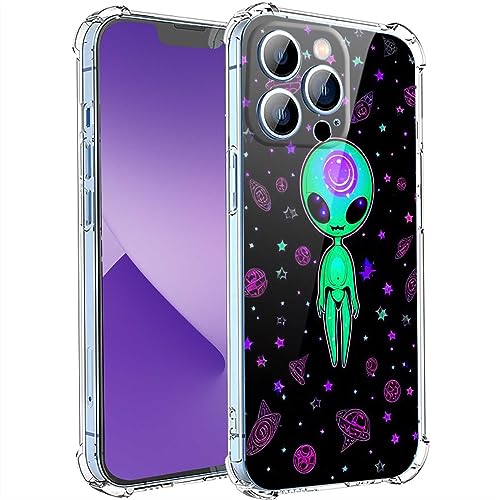 Kompatibel mit iPhone 14 Pro Max Alien Hülle, Trippy Hippie Alien Stars UFO Planeten Weltraum Stilvolle Grafik für iPhone Hülle Jungen Mädchen Weiches TPU Klar Stoßfest Geschenke Hülle für iPhone Kompatibel mit iPhone 14 Pro Max Alien Hülle, Trippy Hippie Alien Stars UFO Planeten Weltraum Stilvolle Grafik für iPhone Hülle Jungen Mädchen Weiches TPU Klar Stoßfest Geschenke Hülle für iPhone von wallme kraise