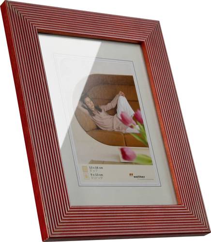 walther+ design HI318R Bilder Wechselrahmen Papierformat: 13 x 18cm Rot von walther+ design