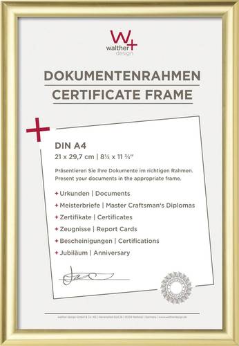 walther+ design KP130G Bilder Wechselrahmen Papierformat: DIN A4 Gold walther+ design KP130G Bilder Wechselrahmen Papierformat: DIN A4 Gold von walther+ design