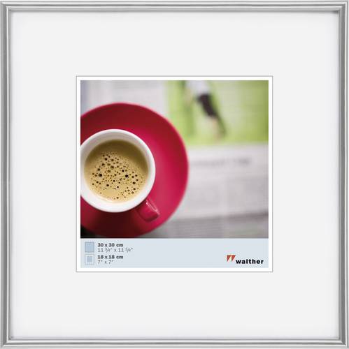 walther+ design KS330H Bilder Wechselrahmen Papierformat: 30 x 30cm Silber von walther+ design