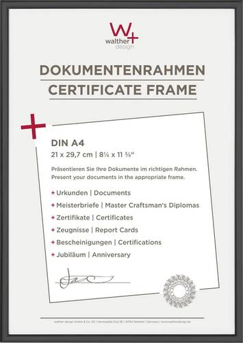 walther+ design KV130B Bilder Wechselrahmen Papierformat: DIN A4 Schwarz walther+ design KV130B Bilder Wechselrahmen Papierformat: DIN A4 Schwarz von walther+ design