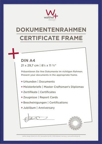 walther+ design KV130L Bilder Wechselrahmen Papierformat: DIN A4 Blau walther+ design KV130L Bilder Wechselrahmen Papierformat: DIN A4 Blau von walther+ design