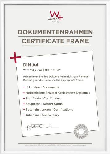 walther+ design KV130W Bilder Wechselrahmen Papierformat: DIN A4 Weiß walther+ design KV130W Bilder Wechselrahmen Papierformat: DIN A4 Weiß von walther+ design