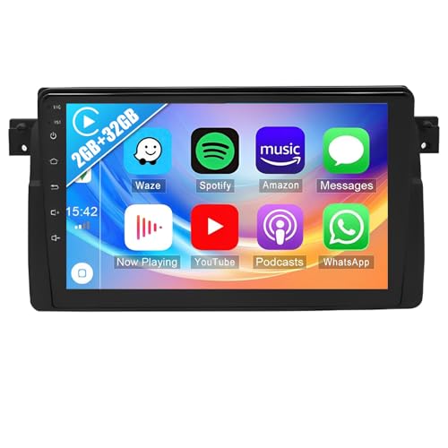 2G+32G Autoradio für BMW E46 Serie 3 1998-2006 mit Navi Carplay Wireless Android Auto,Android 13 Radio 2 DIN mit 9 Zoll Bildschirm,Bluetooth WiFi SWC+Rückfahrkamera 2G+32G Autoradio für BMW E46 Serie 3 1998-2006 mit Navi Carplay Wireless Android Auto,Android 13 Radio 2 DIN mit 9 Zoll Bildschirm,Bluetooth WiFi SWC+Rückfahrkamera von wanhonghui