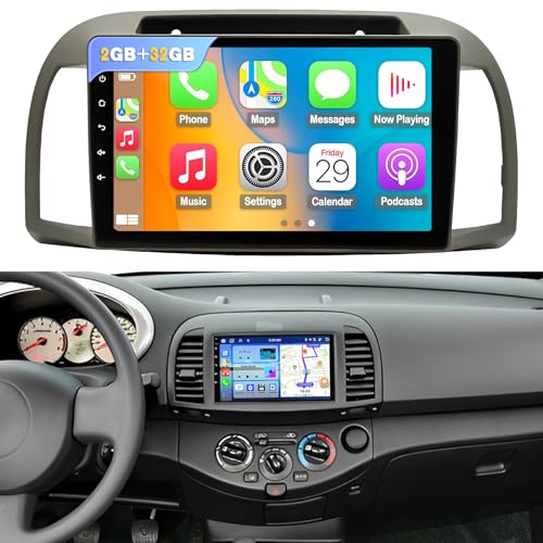 2G+32G Autoradio mit Navi für Nissan MICRA K12 2002-2009 mit Carplay Android Auto,Android 13 Autoradio mit 9 Zoll Bildschirm,Bluetooth Mirror Link WiFi FM/RDS HiFi+Rückfahrkamera 2G+32G Autoradio mit Navi für Nissan MICRA K12 2002-2009 mit Carplay Android Auto,Android 13 Autoradio mit 9 Zoll Bildschirm,Bluetooth Mirror Link WiFi FM/RDS HiFi+Rückfahrkamera von wanhonghui