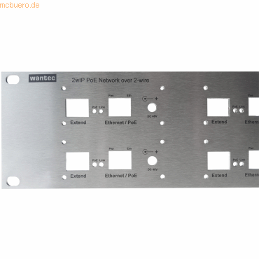 wantec wantec 2wIP Frontplatte mit Montagematerial für 8 Adapter 180 von wantec