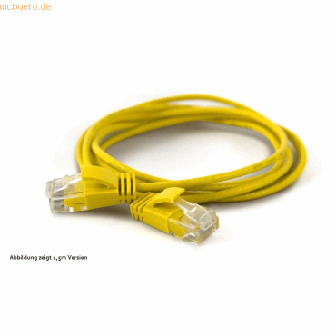 wantec wantecWire Patchkabel CAT6A (rund 2,8mm) UTP gelb 0,10m von wantec