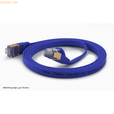 wantec wantecWire Patchkabel CAT6A extraflach FTP blau 15m von wantec