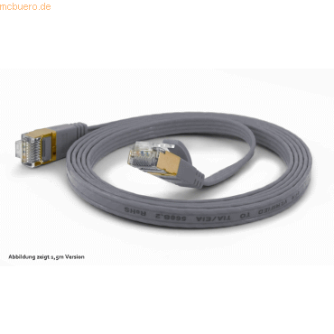 wantec wantecWire Patchkabel CAT6A extraflach FTP grau 0,20m von wantec