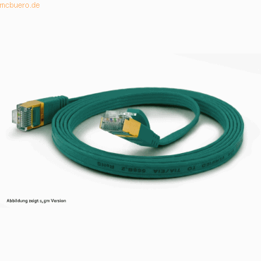 wantec wantecWire Patchkabel CAT6A extraflach FTP grün 0,20m von wantec