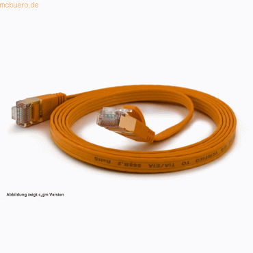 wantec wantecWire Patchkabel CAT6A extraflach FTP orange 0,10m von wantec