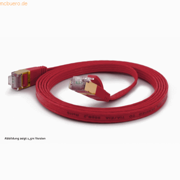 wantec wantecWire Patchkabel CAT6A extraflach FTP rot 0,20m von wantec