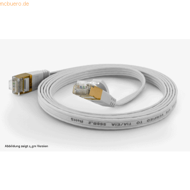 wantec wantecWire Patchkabel CAT6A extraflach FTP weiss 0,10m von wantec