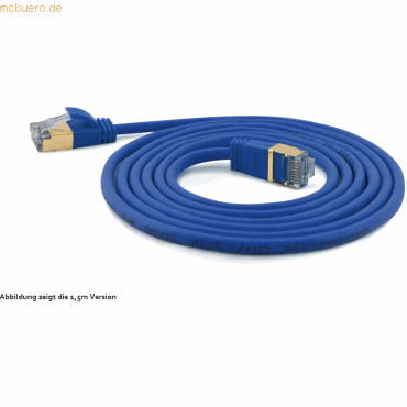 wantec wantecWire Patchkabel CAT7 extradünn SSTP blau 0,10m von wantec