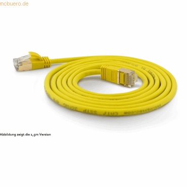 wantec wantecWire Patchkabel CAT7 extradünn SSTP gelb 0,25m von wantec