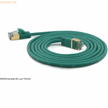 wantec wantecWire Patchkabel CAT7 extradünn SSTP grün 1,50m von wantec