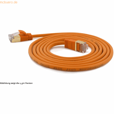 wantec wantecWire Patchkabel CAT7 extradünn SSTP orange 1,0m von wantec