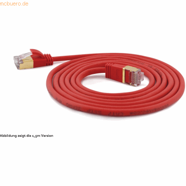 wantec wantecWire Patchkabel CAT7 extradünn SSTP rot 0,10m von wantec