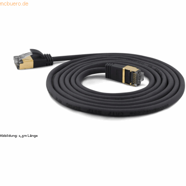 wantec wantecWire Patchkabel CAT7 extradünn SSTP schwarz 0,10 von wantec