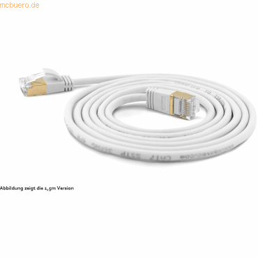 wantec wantecWire Patchkabel CAT7 extradünn SSTP weiss 0,10m von wantec