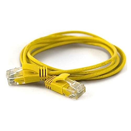 wantecWire Extra dünnes Patchkabel CAT.6 UTP, Länge 0.2 m, gelb von wantecWire