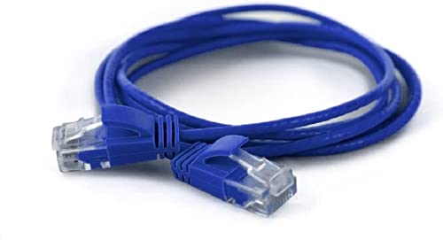 wantecWire Extra dünnes Patchkabel CAT.6 UTP, Länge 0.5 m, blau von wantecWire