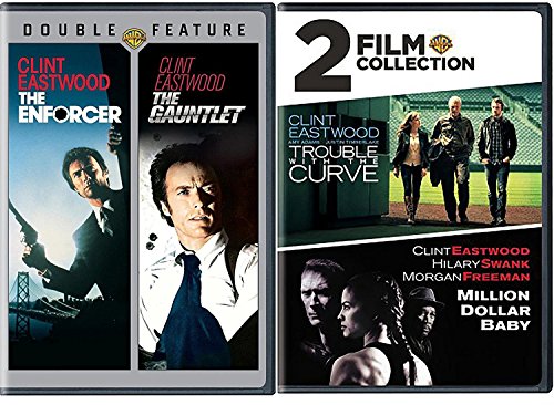 4 Clint Eastwood Film Collection Dirty Harry Enforcer & Gauntlet + Trouble with The Curve & Million Dollar Baby DVD Feature movie set von warnerHomeVideo