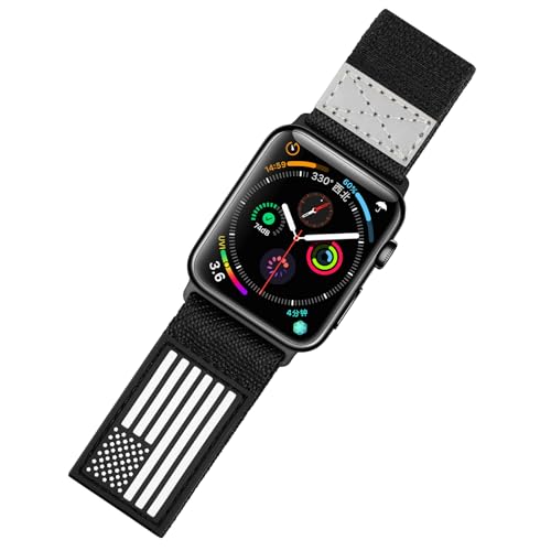 watchdives Flag Nylonarmband Kompatibel mit Apple Watch Band 49mm/45mm/44mm/42mm/41mm/40mm/38mm, Breites Schlaufen-Uhrenarmband mit Klettverschluss für iWatch-Serie 9/8/7/6/5/4/SE/3/2/1/Ultra watchdives Flag Nylonarmband Kompatibel mit Apple Watch Band 49mm/45mm/44mm/42mm/41mm/40mm/38mm, Breites Schlaufen-Uhrenarmband mit Klettverschluss für iWatch-Serie 9/8/7/6/5/4/SE/3/2/1/Ultra von watchdives