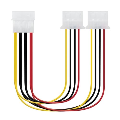 Molex-Stromkabel 5,25 Zoll M-2x5,25 H, 20 cm zum Anschluss von internen Geräten an die Stromversorgung. Molex-Stromkabel 5,25 Zoll M-2x5,25 H, 20 cm zum Anschluss von internen Geräten an die Stromversorgung. von watiowave