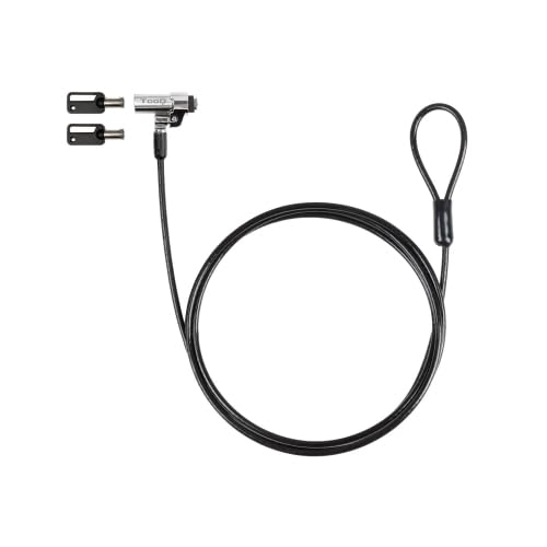 Sicherheitskabel 2,5 x 6 mm mit Schlüssel für Laptops, ideal zum Schutz von elektronischen Geräten vor Diebstahl. von watiowave