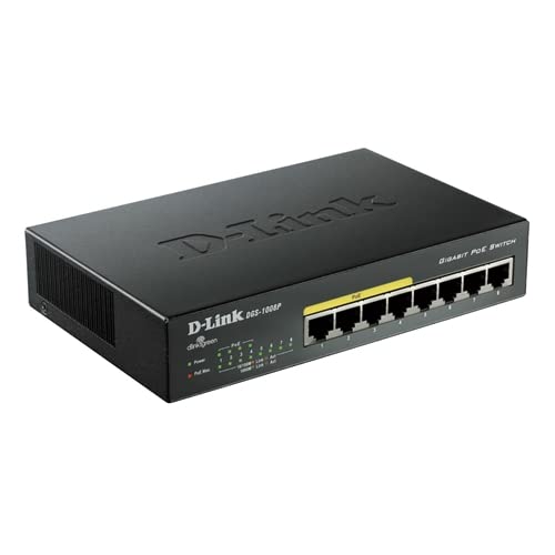 Switch mit 8 Gigabit-Ports mit 4 PoE-Anschlüssen, ideal für den Anschluss von Netzwerkgeräten und zur Bereitstellung von Energie für Kameras und Zugangspunkte. Switch mit 8 Gigabit-Ports mit 4 PoE-Anschlüssen, ideal für den Anschluss von Netzwerkgeräten und zur Bereitstellung von Energie für Kameras und Zugangspunkte. von watiowave