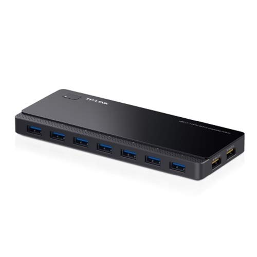 USB-3.0-Hub mit 7 Ports mit 2 2,4 A Ladeanschlüssen, 1 m Kabel und Netzteil, ideal zum Erweitern von Verbindungen und zum Aufladen von Geräten. USB-3.0-Hub mit 7 Ports mit 2 2,4 A Ladeanschlüssen, 1 m Kabel und Netzteil, ideal zum Erweitern von Verbindungen und zum Aufladen von Geräten. von watiowave
