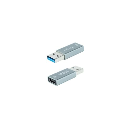 USB-A 3.1 Gen 2 auf USB-C-Adapter, Aluminium, Grau, schnelle Datenübertragung, Anschluss moderner Geräte, Laden und Synchronisieren. USB-A 3.1 Gen 2 auf USB-C-Adapter, Aluminium, Grau, schnelle Datenübertragung, Anschluss moderner Geräte, Laden und Synchronisieren. von watiowave