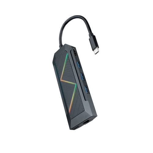 USB-C Docking Station mit 3 x USB-A 3.1, 1 x USB-C Power 100 W, HDMI 4K, RJ45 Gigabit, Kartenleser, 15 cm Kabel, kompatibel mit Mehreren Systemen. USB-C Docking Station mit 3 x USB-A 3.1, 1 x USB-C Power 100 W, HDMI 4K, RJ45 Gigabit, Kartenleser, 15 cm Kabel, kompatibel mit Mehreren Systemen. von watiowave