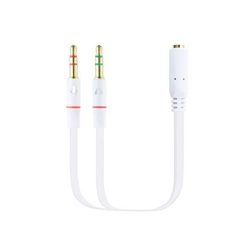 watiowave Audio-Adapterkabel, 3,5-mm-Buchse auf 2 x 3,5-mm-Klinkenstecker, weiß, ideal zum Anschluss von Audiogeräten. watiowave Audio-Adapterkabel, 3,5-mm-Buchse auf 2 x 3,5-mm-Klinkenstecker, weiß, ideal zum Anschluss von Audiogeräten. von watiowave