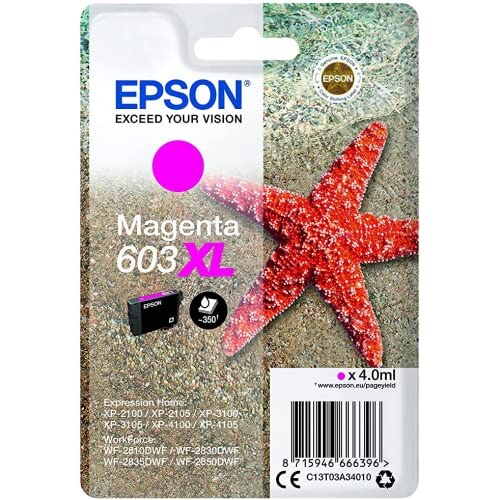 watiowave Magenta 603XL Tintenpatrone – hohe Kapazität, hochwertige Tinte, ideal für den Druck von Dokumenten und lebendigen Fotos. watiowave Magenta 603XL Tintenpatrone – hohe Kapazität, hochwertige Tinte, ideal für den Druck von Dokumenten und lebendigen Fotos. von watiowave