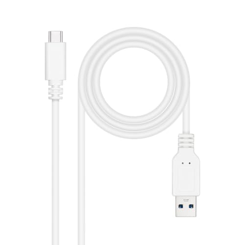 watiowave USB 3.1 Gen 2 Kabel, 10 Gbit/s, 3 A, USB-C auf USB-A, Weiß, 2 m, ideal für schnelle Datenübertragung und Aufladung. von watiowave