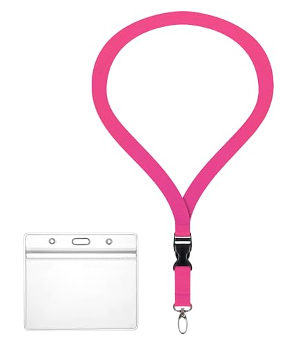 Ausweishülle ZIP Ausweishalter wasserdicht & flexibel mit Lanyard 2 cm breites Schlüsselband (11 Farben) Umhängeband + ZIP Kartenhalter für 1-2 Ausweise Zugangskarten (Beere) von webbomb